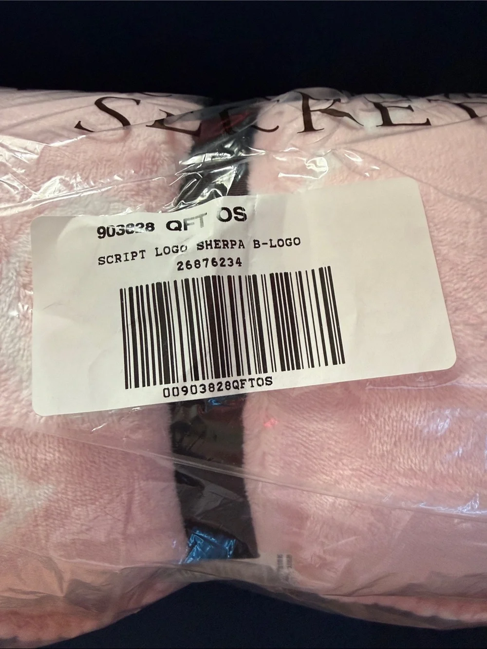 Victoria's Secret Light Pink Plush Throw Blanket